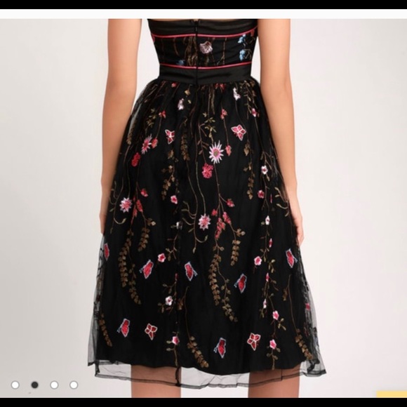 Lulus for the drill of it black dress - Picture 2 of 3